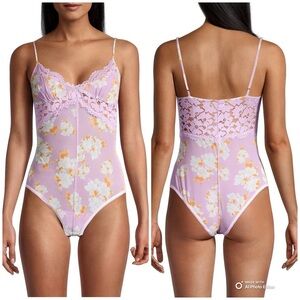 Free People FP Intimately Monday Morning Bodysuit Lilac Combo – Size Small NWOT